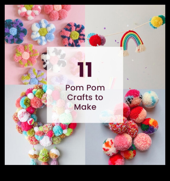 מלאכת פונפון שובבה: פרויקטי עשה זאת בעצמך רכים לילדים