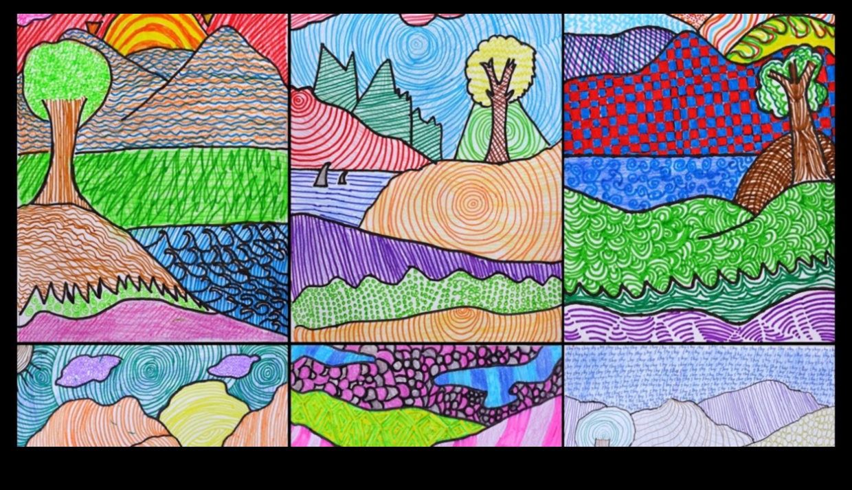 המרקמים של הטבע: סלעים ועלווה באמנות נוף