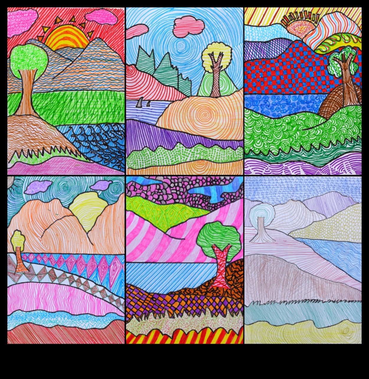 המרקמים של הטבע: סלעים ועלווה באמנות נוף