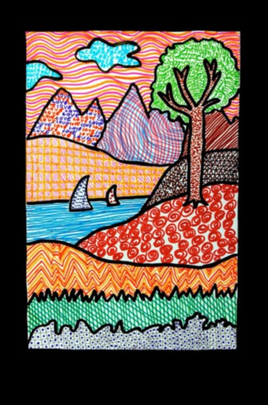 המרקמים של הטבע: סלעים ועלווה באמנות נוף