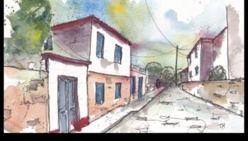 עיפרון וריצוף: לכידת המרקם של רחובות עירוניים